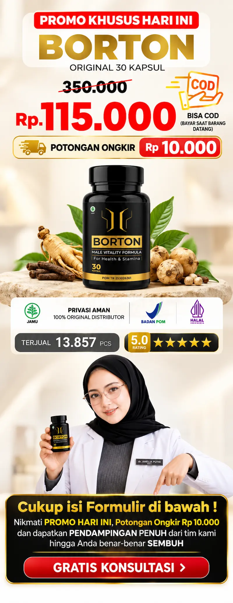 Gampang Lemas? Bantu Jaga Stamina Harian Anda dengan Borton